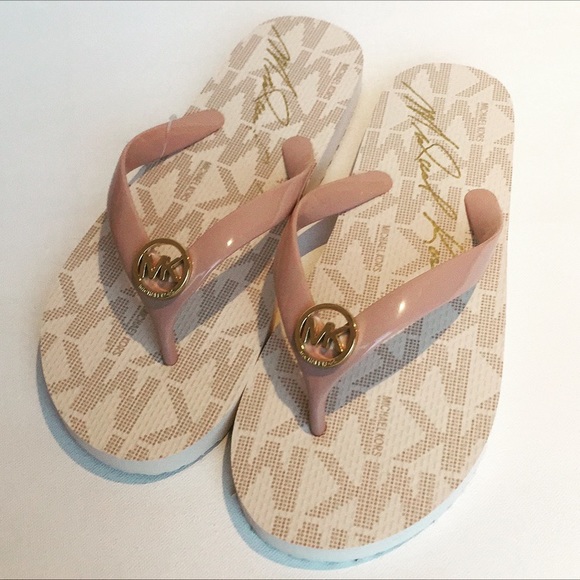New Michael KORS Jet Set Flip Flops - Picture 4 of 7